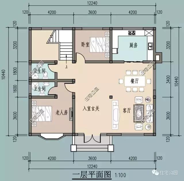 宽14米深9米别墅图,14米x8米农村自建房图 12x12米别墅户型,经典田园,造价23万!
