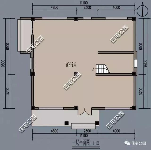 长25米宽4米设计图,4米宽25米长建房设计图 第六套:11x13米二层现代别墅占地尺寸:11.3x13.