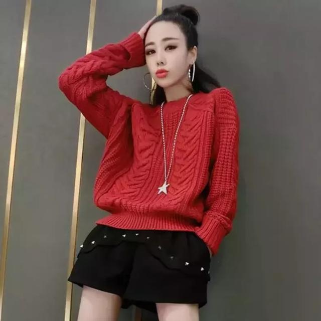 温暖红毛衣,时尚精的显白必杀技