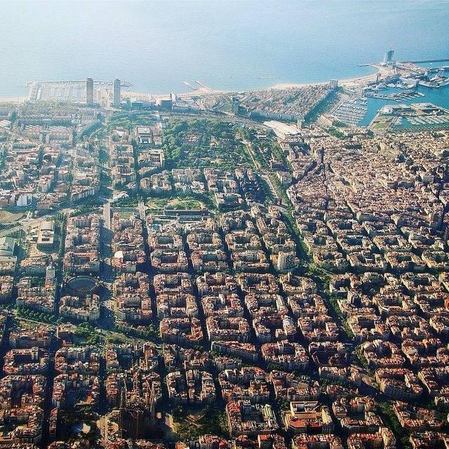 巴塞罗那 航拍图,很震撼