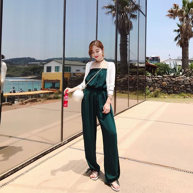 150矮个子女生,这样穿连体裤,拉长身高比例显