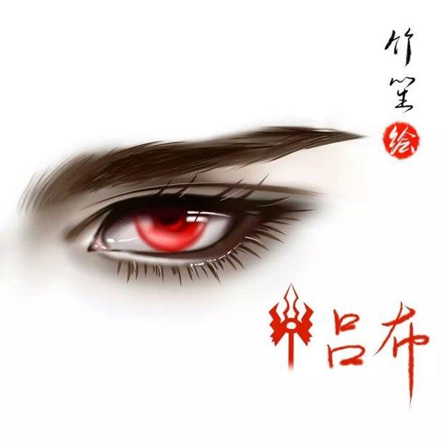 王者荣耀人物眼睛插画,花木兰唯美动人,吕布霸气十足