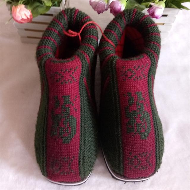 毛线棉鞋鞋面最简单的织法教程图解,喜欢的给