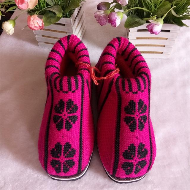 毛线棉鞋鞋面最简单的织法教程图解,喜欢的给