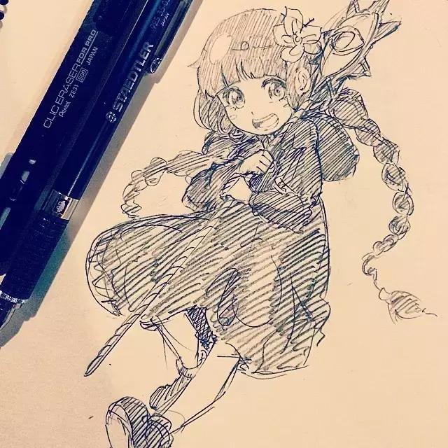 动漫丨线条感十足,每一个人物都生动可爱~|速写|线条