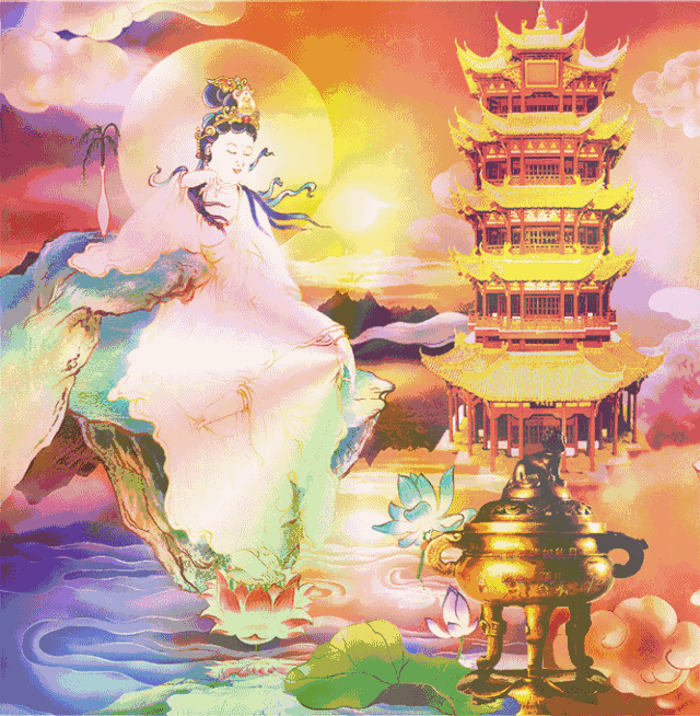 今日观音亲赐您三朵殊胜莲花,顶礼接收者,全家永世