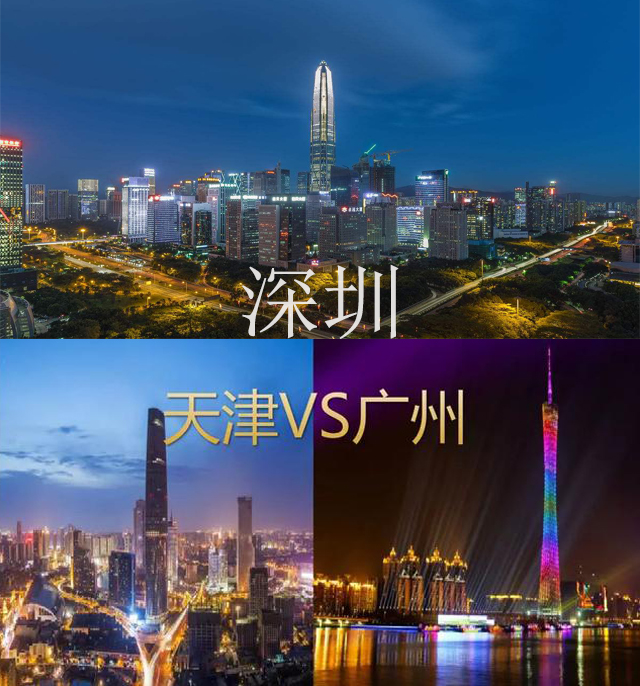 中国第三城之争：广州VS天津和深圳，三个“巨人”竞速，谁胜出
