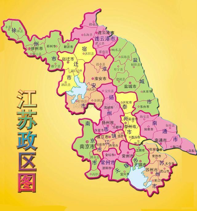 淮安, 也曾是一个滨海城市, 江苏面积最大地区, 超过两万平方公里