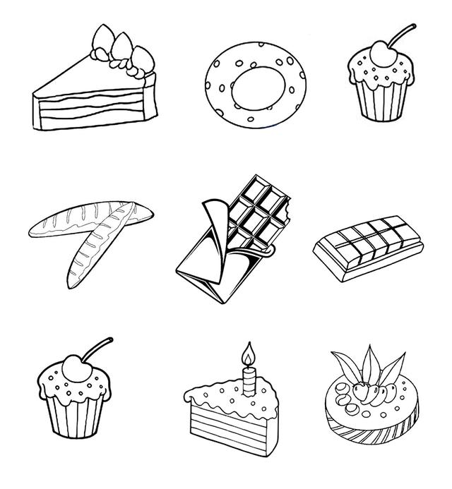 超级可爱的食物简笔画,和小盆友一起画起来吧