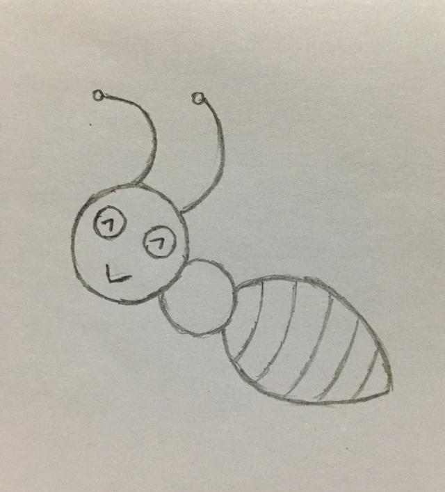 简笔画——小蚂蚁的画法