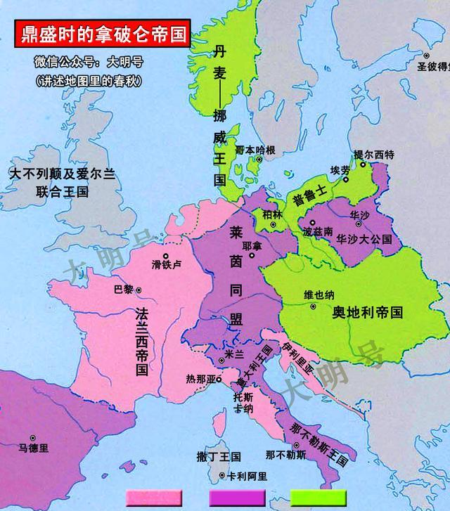 法国欧陆领土的扩张,1810年达至极盛,名副其实的欧洲