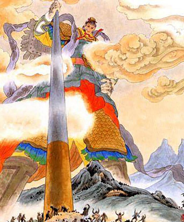 没想到孙悟空却嫌轻了,一味怪龙王私藏好的兵器不给.