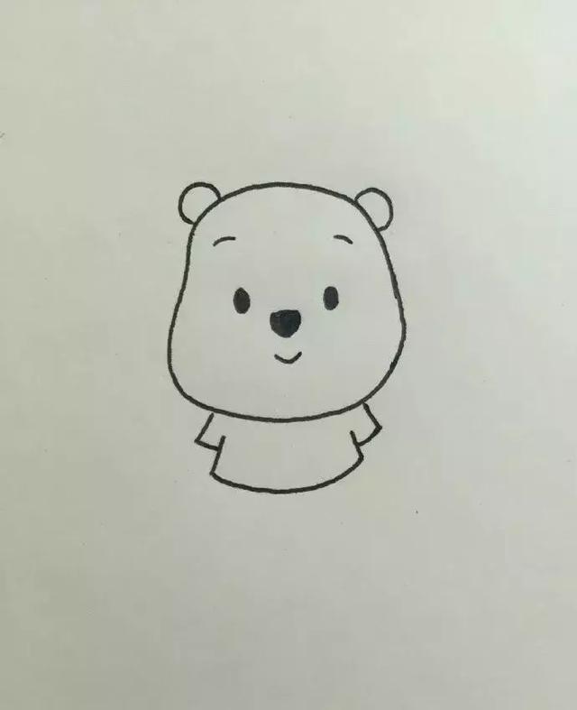 亲子漫画丨小熊维尼简笔画教程,超简单