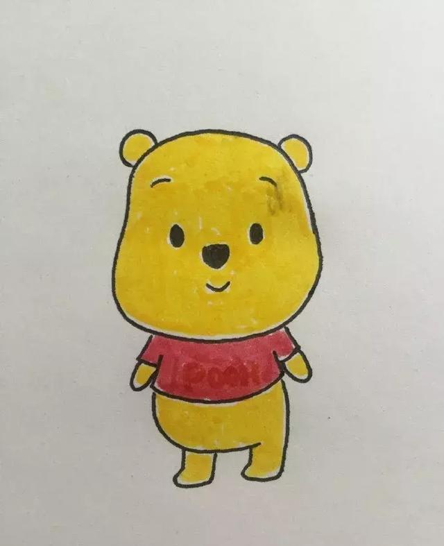 亲子漫画丨小熊维尼简笔画教程,超简单