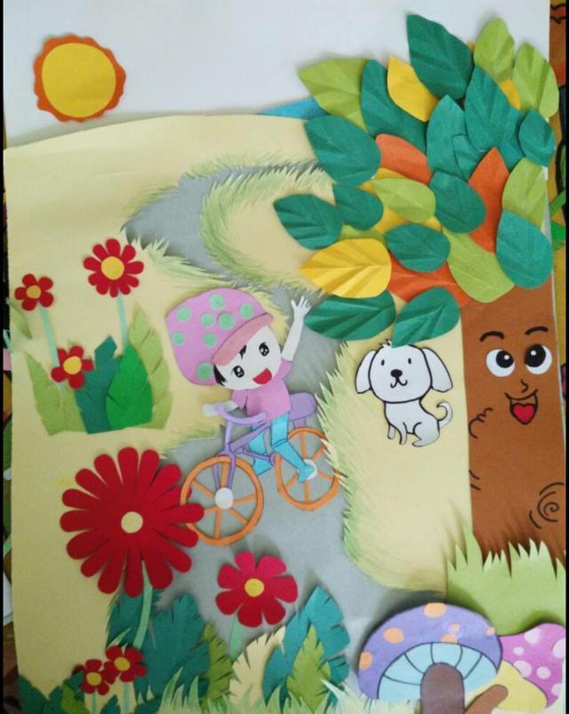 晒晒我班孩子的手工贴纸作品,我都自叹不如