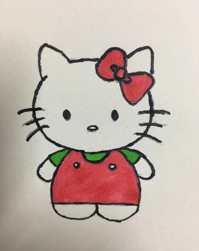 简笔画——hello kitty的画法