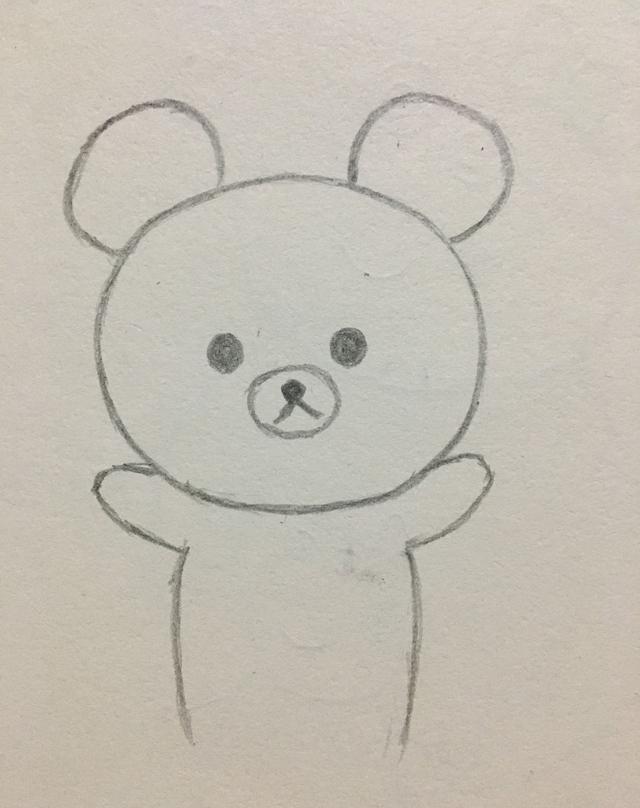 简笔画——一看就会的可爱小熊画法