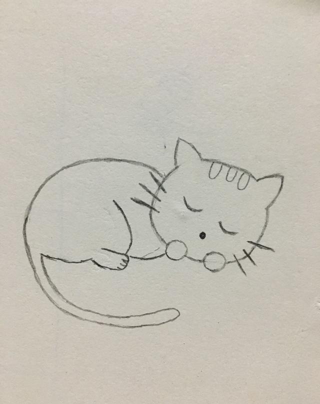 简笔画——可爱的小猫咪画法