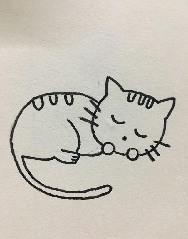 简笔画——可爱的小猫咪画法