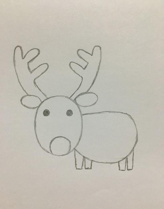 简笔画——简易版小鹿的画法