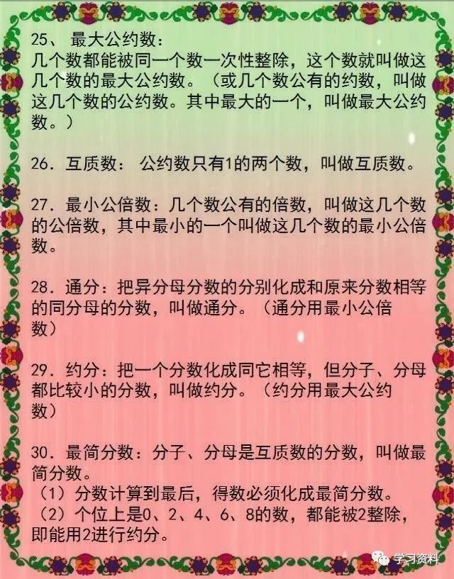 小学1 6年级数学公式,给孩子贴墙上背熟了,清华
