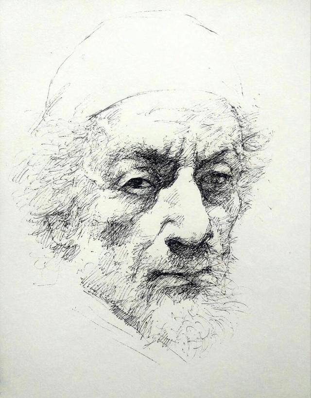 人物肖像钢笔画画得比素描头像还精到,宋老师大作让我