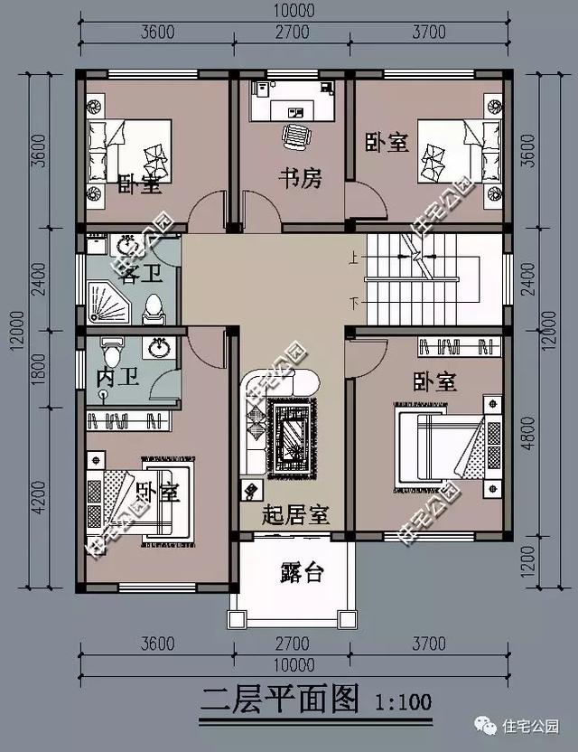 10x12米农村别墅同一造型不同布局哪个布局更适合你