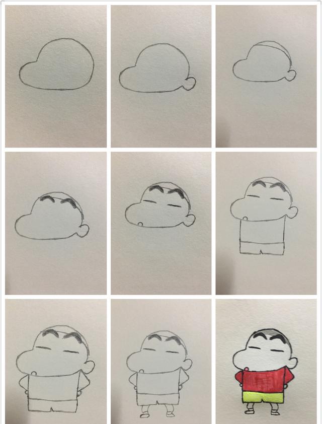 简笔画——蜡笔小新的画法