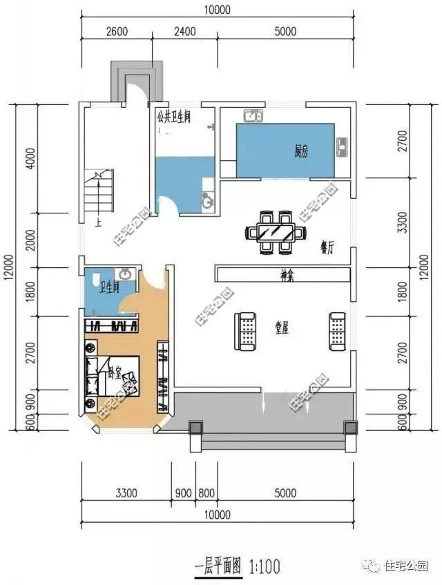 15米宽12米长建房图纸,12x15米农村自建房图 2017年最受欢迎的10套户型, 占地10x12米, 第一名到底