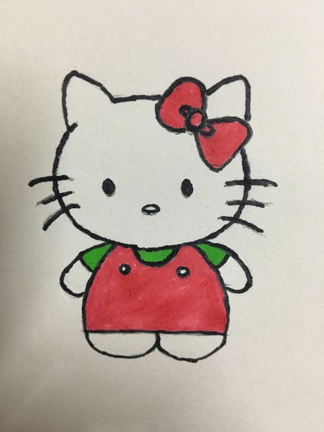 简笔画——hello kitty的画法