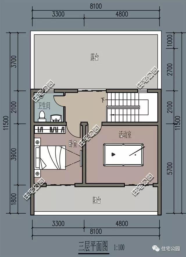 长16米宽8米的建房图,长16米宽8米建房图 8x11米新农村别墅前后采光经典中式民居风2018南方建房首选