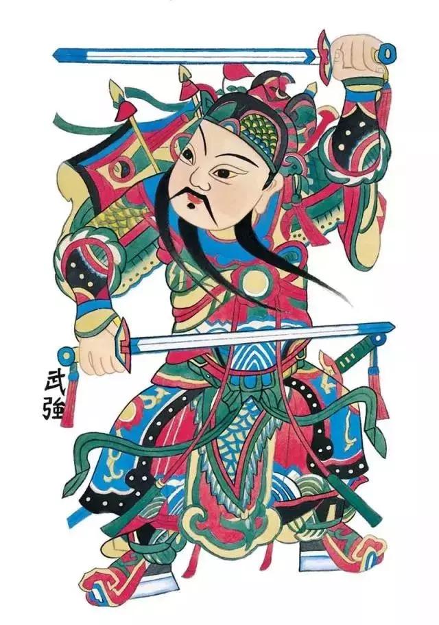 2018年春节新年装饰品福字贴斗方门贴杨柳青年画门神财神三星高照 $6