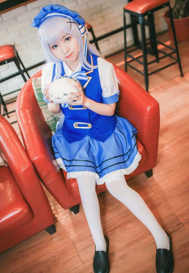 超可爱小兔兔智乃情人节女仆cosplay