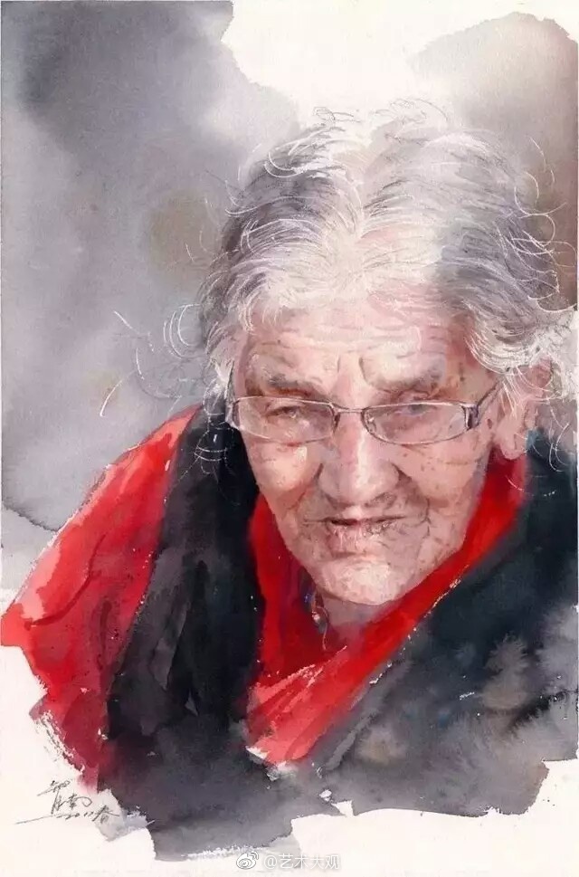 人物水彩画|清华大学美术学院教授蒋智南作品专辑