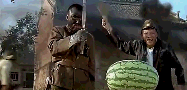 哼哈六七图GIF《举起手来》