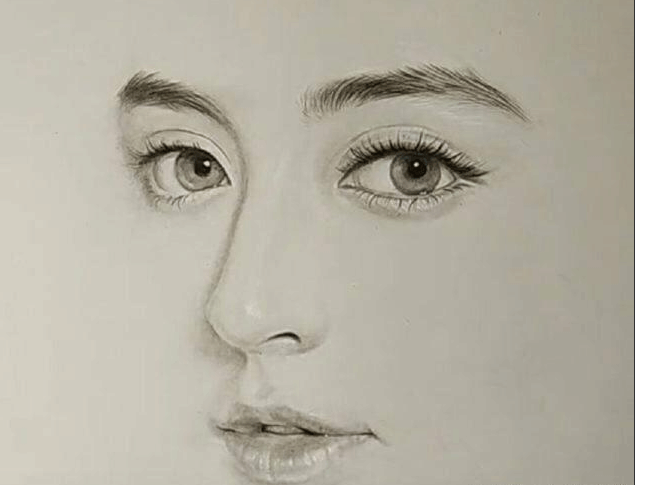 六位美女明星的手绘头像, 迪丽热巴难找, 杨幂最