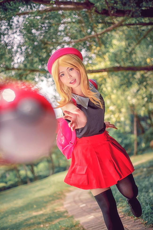 宠物小精灵cosplay 瑟蕾娜 coser图鉴赏
