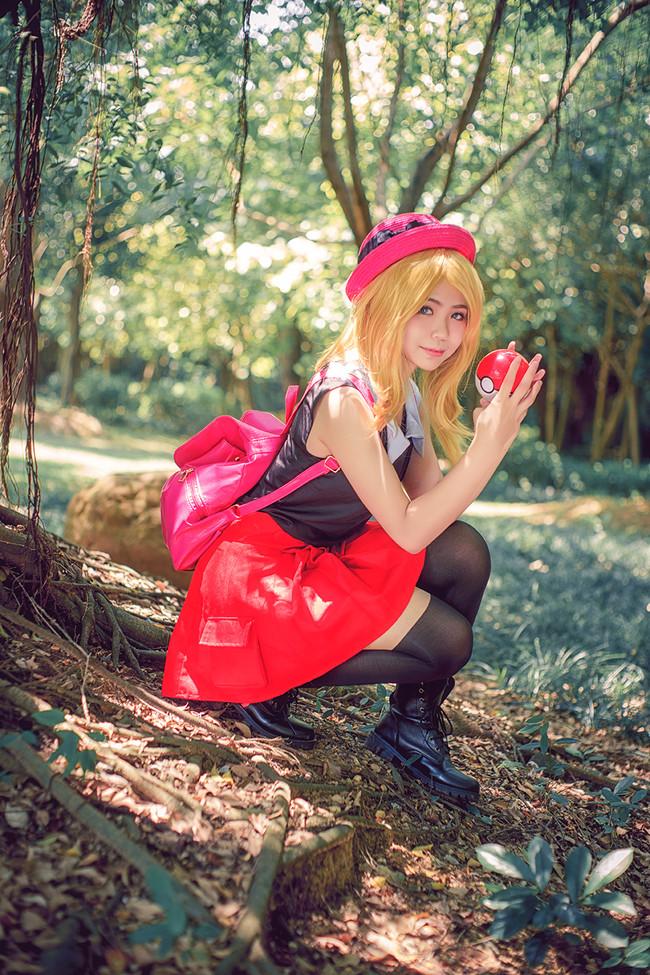 宠物小精灵cosplay 瑟蕾娜 coser图鉴赏