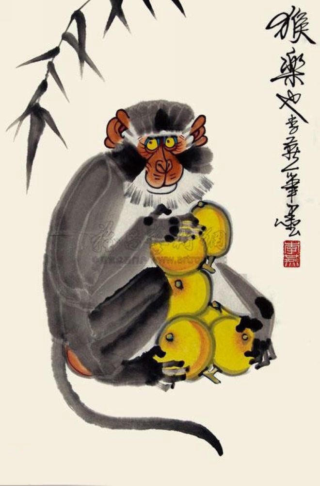 泼灵俏皮,精怪神气—李燕画猴作品