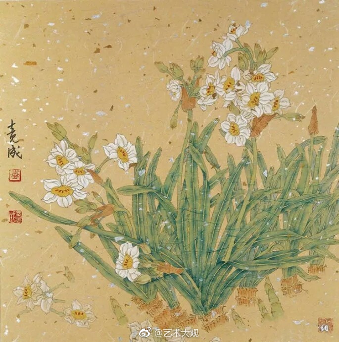 水仙花迎春开|国画专题作品