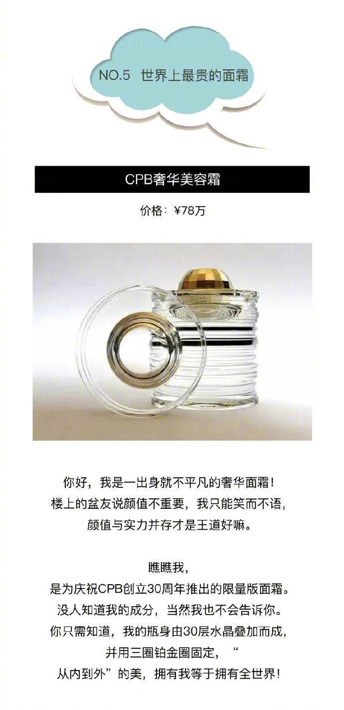 世界最贵的8种化妆品：贫穷限制了我的想象