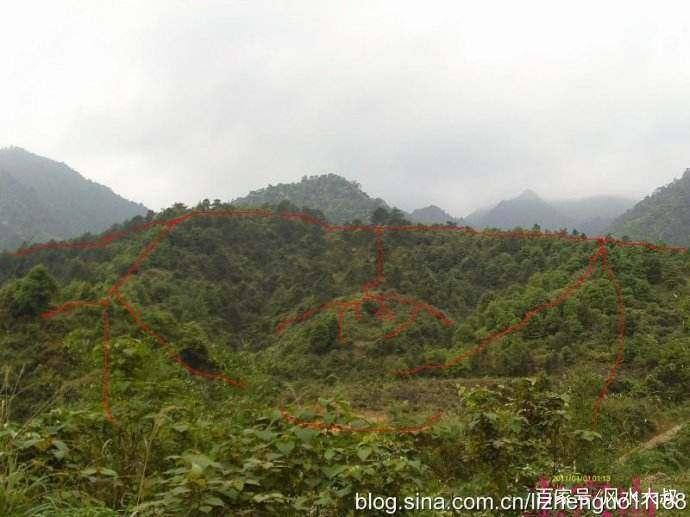 五,乐山 乐山者,穴后之护托也,顺龙结穴无乐山,只有横龙,侧龙及侧脑