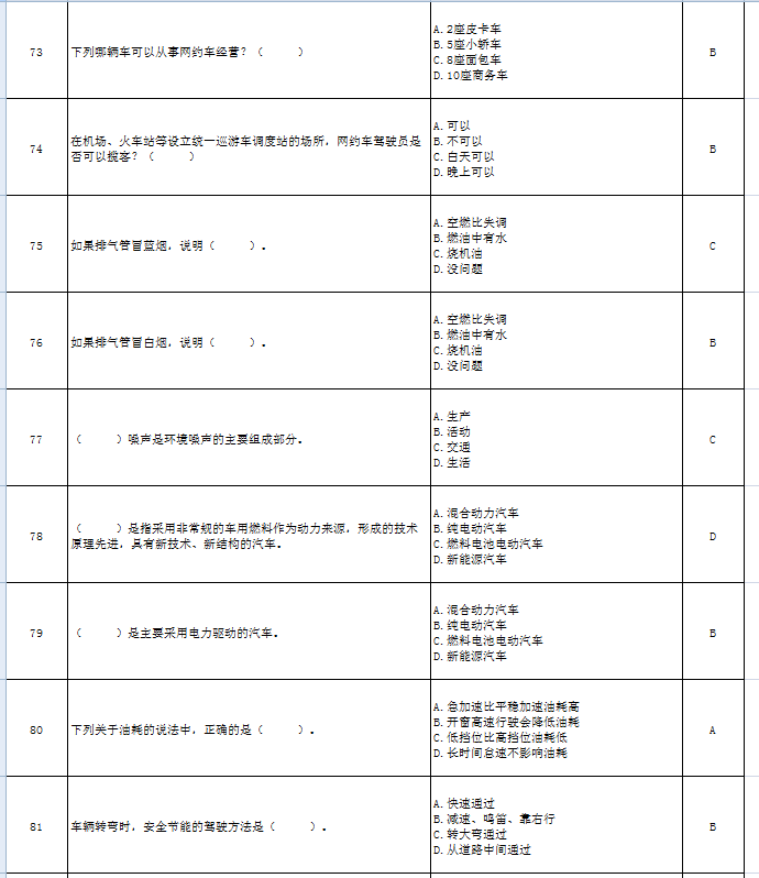 想考网约车从业资格证
