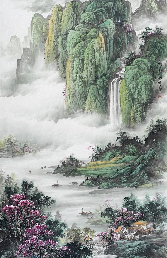 你想要的青绿山水画——当代画家王宁青绿山水画讲解!