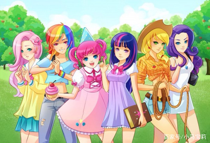 彩虹小马同人美图欣赏，暮暮柔柔拟人美美哒