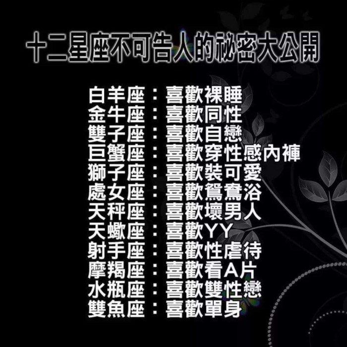 十二星座不可告人的秘密大公开,狮子喜欢装可爱