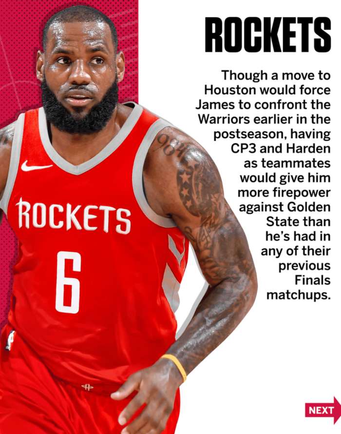 詹姆斯决定三去哪?ESPN:就这七支球队,不会去