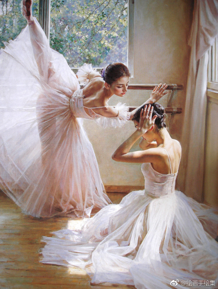 油画赏析,芭蕾舞女孩