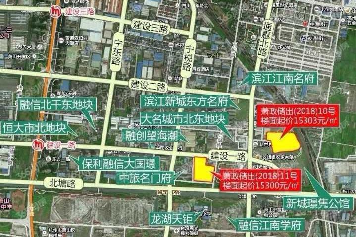 萧山狗年首次推地！市北宅地起拍价15300元