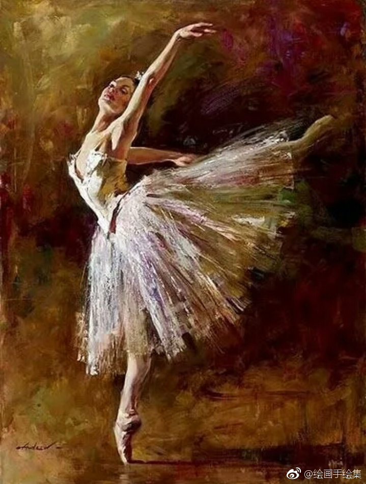 油画赏析,芭蕾舞女孩